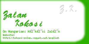 zalan kokosi business card